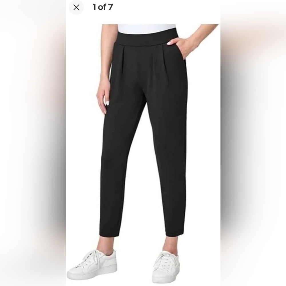 Mondetta Women's Lined Tailored Pants‎ High Rise Comfort Stretch Size 16 Black.